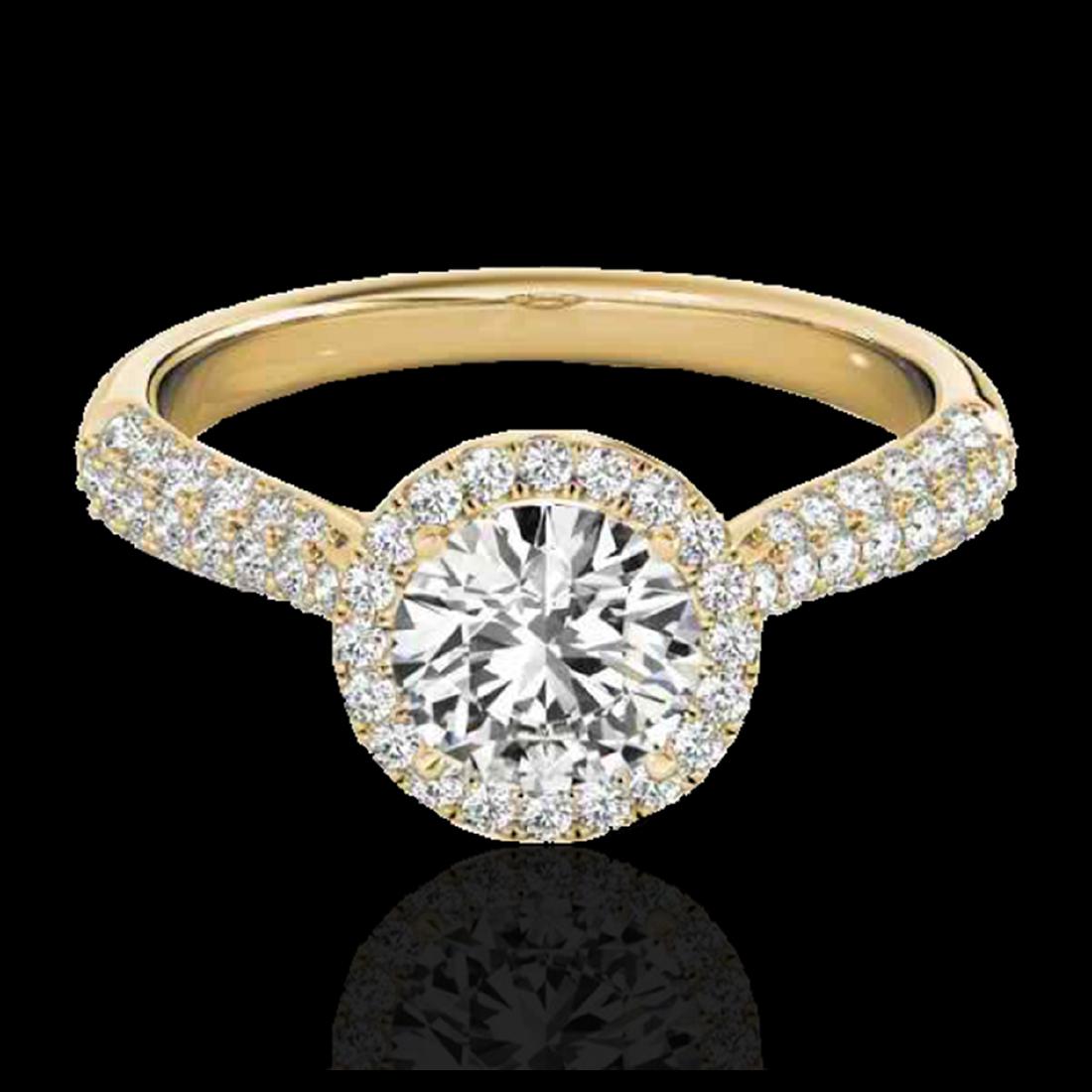 1.4 ctw H-SI/I Diamond Solitaire Halo Ring 10K Yellow: REF-170Y4K - SKU:33300 ---- 1.4 ctw H-SI/I Diamond Solitaire Halo Ring 10K Yellow Gold PELAMOR Designer Brand Luxury Jewelry, made in the USA PELAMOR Suggested Retail Price: $10,300 Factory offers per