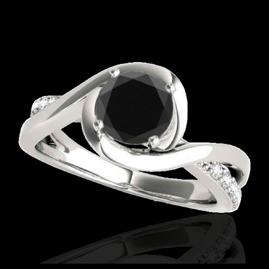 1.15 ctw VS Black Diamond Solitaire Ring 10K White Gold: REF-46V4Y - SKU:34838 ---- 1.15 ctw VS Black Diamond Solitaire Ring 10K White Gold Designer Brand Luxury Jewelry, made in the USA Suggested Retail Price: $3,750 Factory offers perfect factory sizing, 
