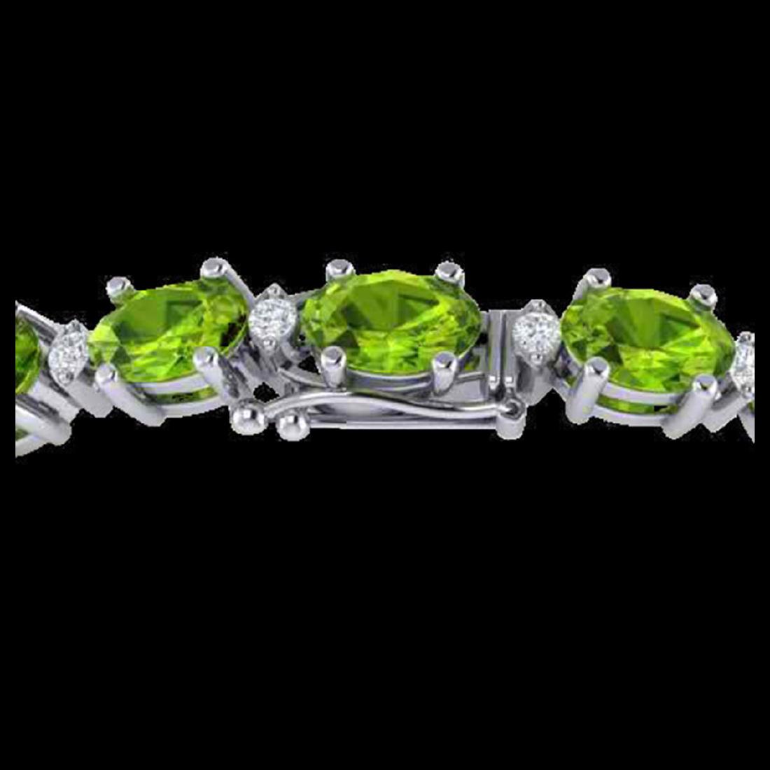 19.7 ctw Peridot & VS/SI Diamond Eternity Bracelet 10K: REF-118W5H - SKU:29373 ---- 19.7 ctw Peridot & VS/SI Diamond Eternity Bracelet 10K White Gold Designer Brand Luxury Jewelry, made in the USA Suggested Retail Price: $8,500 Factory offers perfect facto