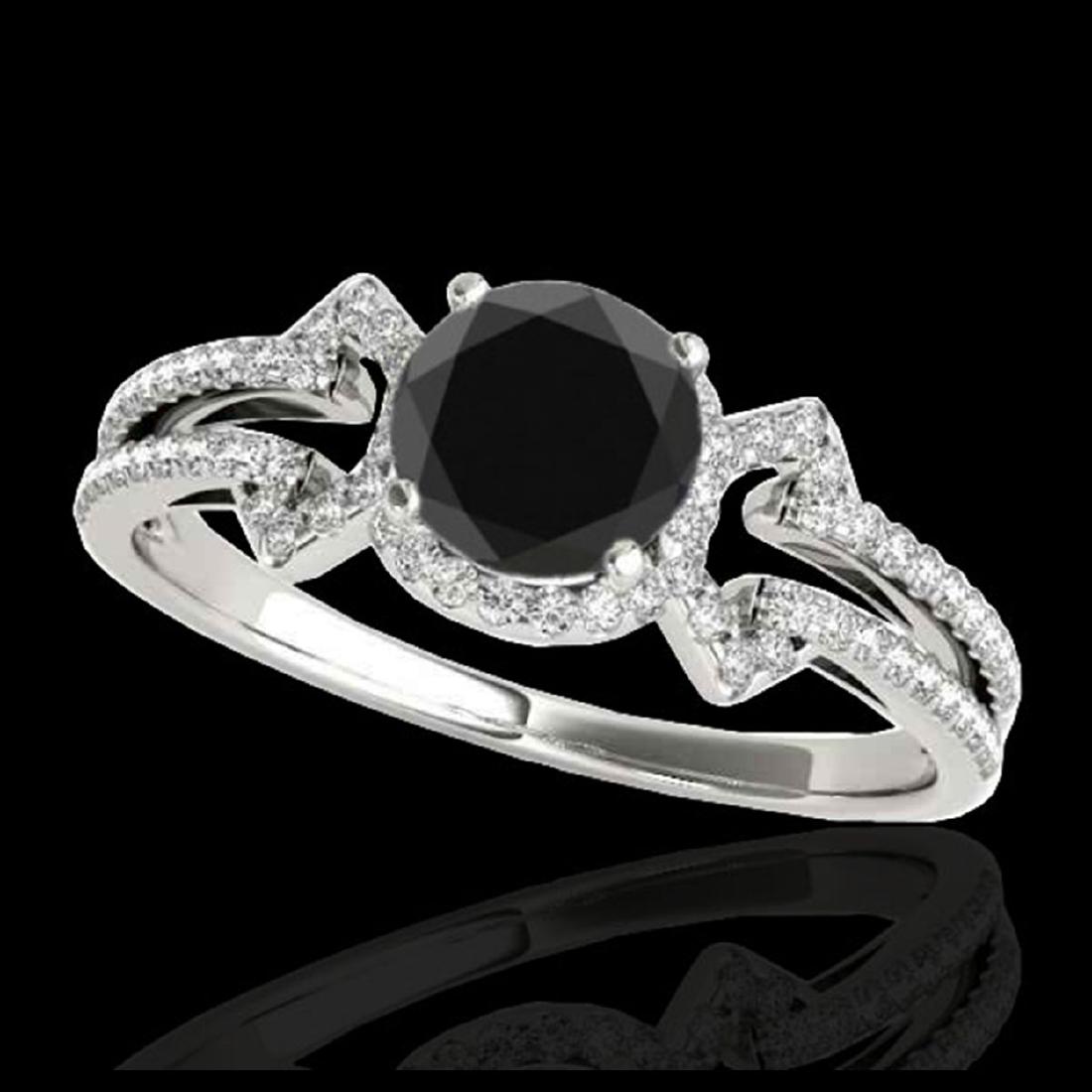 1.36 ctw VS Black Diamond Solitaire Ring 10K White Gold: REF-50N4A - SKU:35325 ---- 1.36 ctw VS Black Diamond Solitaire Ring 10K White Gold Designer Brand Luxury Jewelry, made in the USA Suggested Retail Price: $4,050 Factory offers perfect factory sizing, 