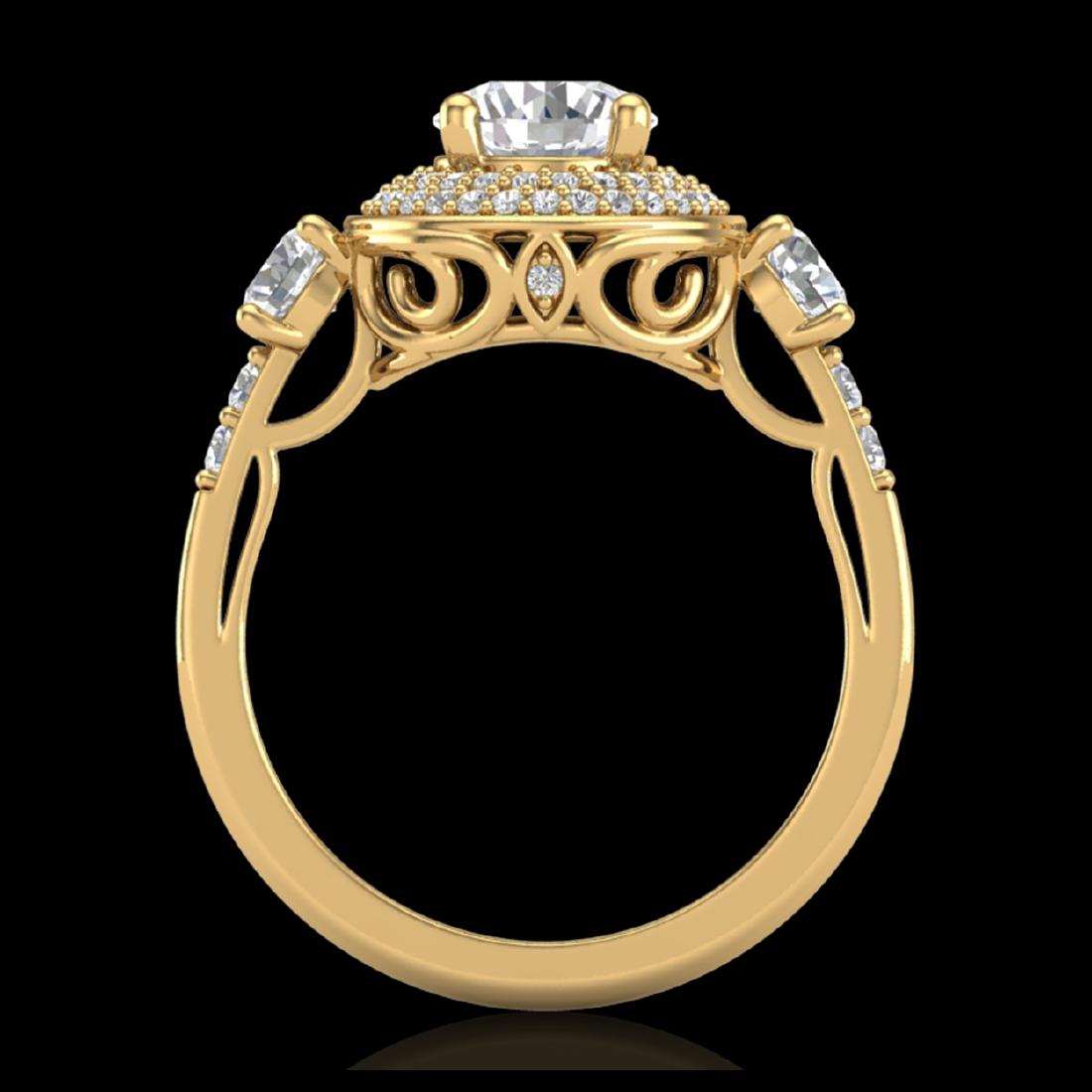 2.05 ctw VS/SI Diamond Solitaire Art Deco 3 Stone Ring: REF-490H9M - SKU:37264 ---- 2.05 ctw VS/SI Diamond Solitaire Art Deco 3 Stone Ring 18K Yellow Gold Designer Brand Luxury Jewelry, made in the USA Suggested Retail Price: $27,000 Factory offers perfect