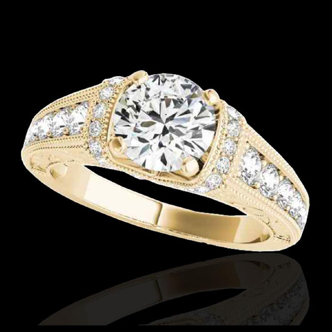 1.75 ctw H-SI/I Diamond Solitaire Ring 10K Yellow Gold: REF-259Y3X - SKU:34785 ---- 1.75 ctw H-SI/I Diamond Solitaire Ring 10K Yellow Gold Designer Brand Luxury Jewelry, made in the USA Suggested Retail Price: $20,900 Factory offers perfect factory sizing,