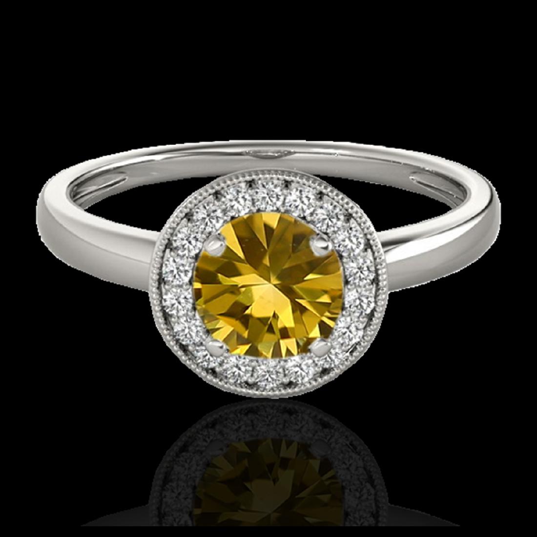 1.15 ctw SI/I Fancy Intense Yellow Diamond Ring 10K: REF-190R9K - SKU:33470 ---- 1.15 ctw SI/I Fancy Intense Yellow Diamond Ring 10K White Gold Designer Brand Luxury Jewelry, made in the USA Suggested Retail Price: $16,800 Factory offers perfect factory