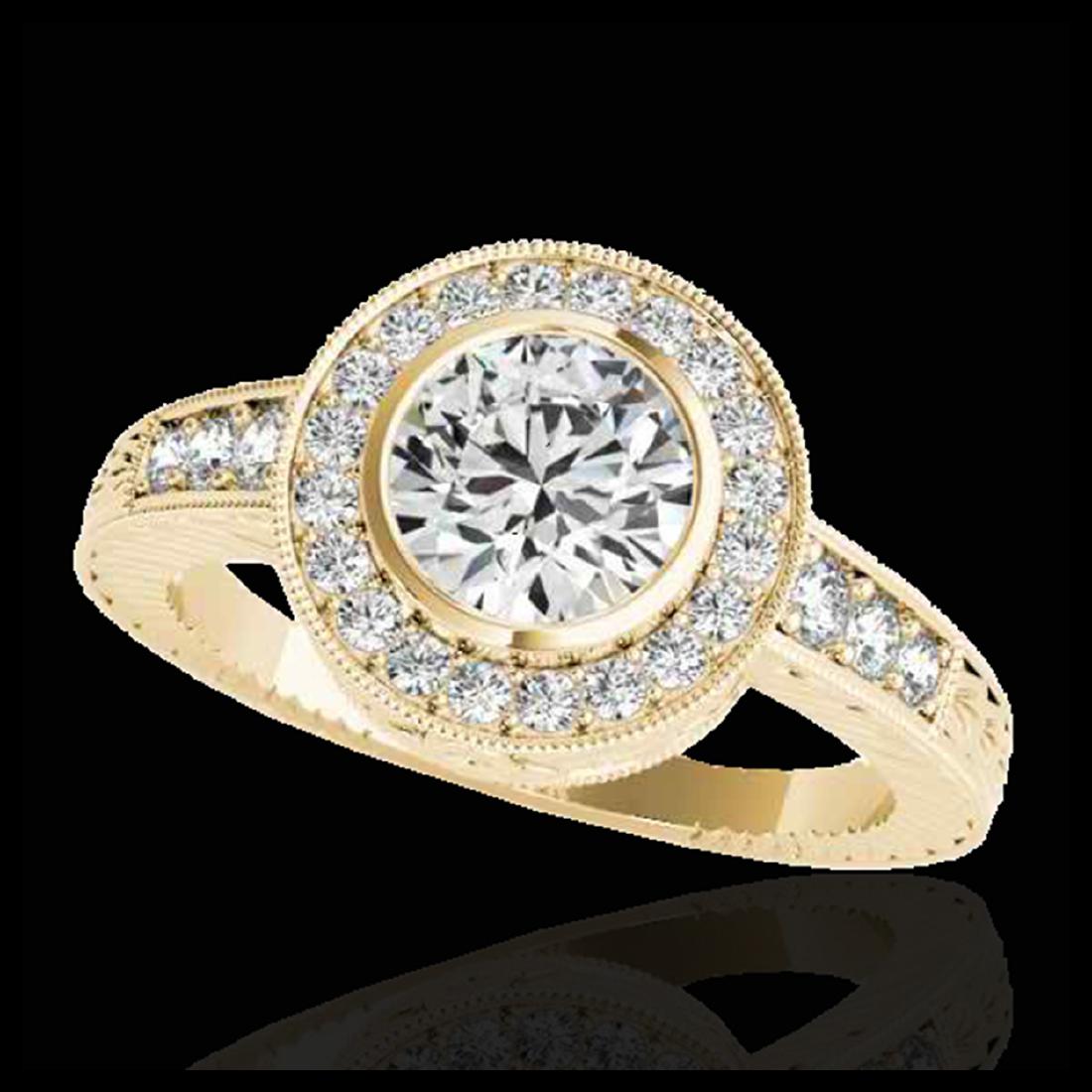 1.50 ctw H-SI/I Diamond Solitaire Halo Ring 10K Yellow: REF-197X7R - SKU:33893 ---- 1.50 ctw H-SI/I Diamond Solitaire Halo Ring 10K Yellow Gold Designer Brand Luxury Jewelry, made in the USA Suggested Retail Price: $15,950 Factory offers perfect factory si