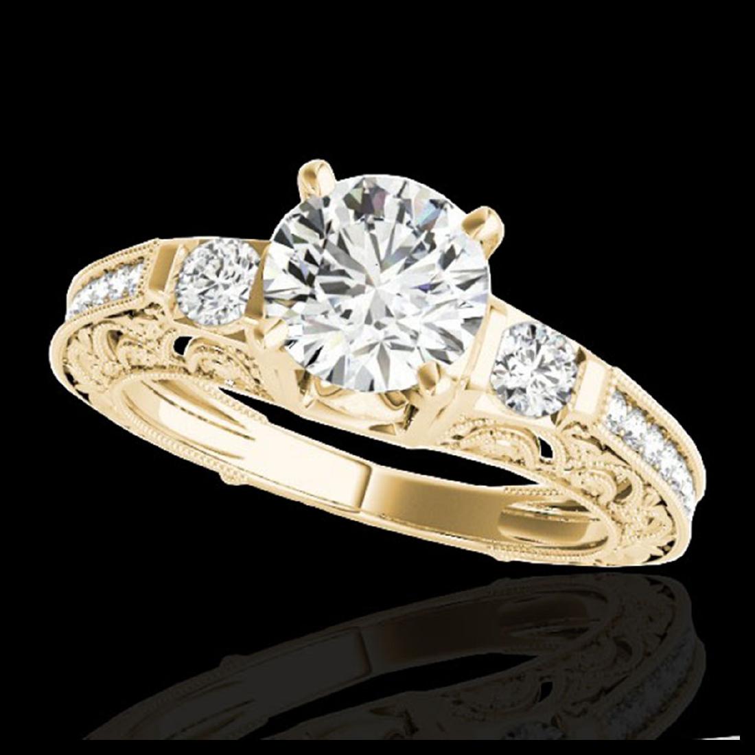 1.38 ctw H-SI/I Diamond Solitaire Ring 10K Yellow Gold: REF-130H9M - SKU:34641 ---- 1.38 ctw H-SI/I Diamond Solitaire Ring 10K Yellow Gold Designer Brand Luxury Jewelry, made in the USA Suggested Retail Price: $10,550 Factory offers perfect factory sizing,