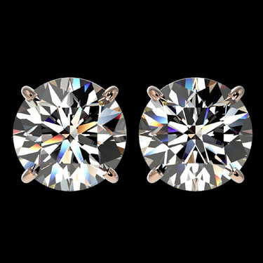 4.04 ctw H-I Diamond Stud Earrings 10K Rose Gold -