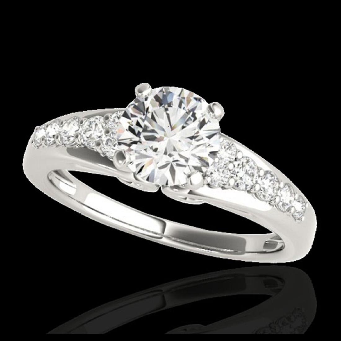 1.40 ctw H-SI/I Diamond Solitaire Ring 10K White Gold -: REF-190F9N - SKU:34996 ---- 1.40 ctw H-SI/I Diamond Solitaire Ring 10K White Gold Designer Brand Luxury Jewelry, made in the USA Suggested Retail Price: $14,000 Factory offers perfect factory sizing, 