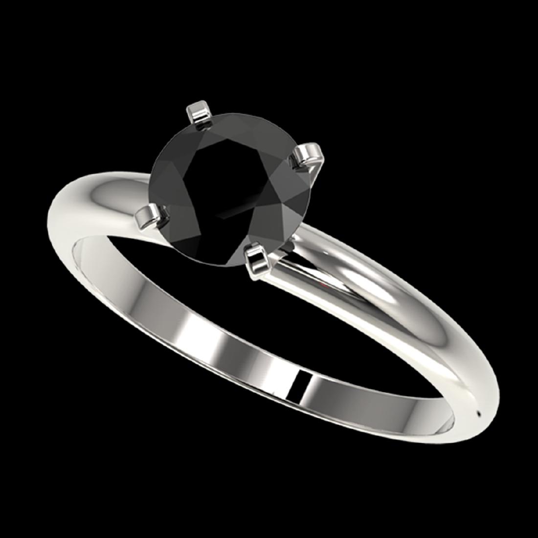 1.25 ctw Fancy Black Diamond Solitaire Ring 10K White: REF-32H5M - SKU:32906 ---- 1.25 ctw Fancy Black Diamond Solitaire Ring 10K White Gold Designer Brand Luxury Jewelry, made in the USA Suggested Retail Price: $1,500 Factory offers perfect factory sizin