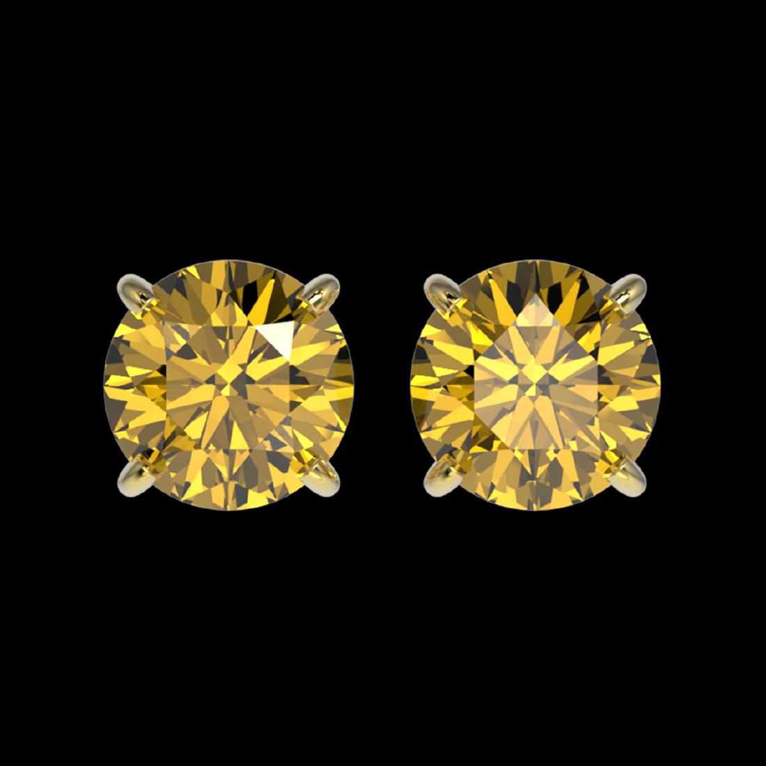 1.50 ctw Intense Yellow Diamond Stud Earrings 10K: REF-192H2M - SKU:33079 ---- 1.50 ctw Intense Yellow Diamond Stud Earrings 10K Yellow Gold Designer Brand Luxury Jewelry, made in the USA Suggested Retail Price: $8,950 Factory offers perfect factory s