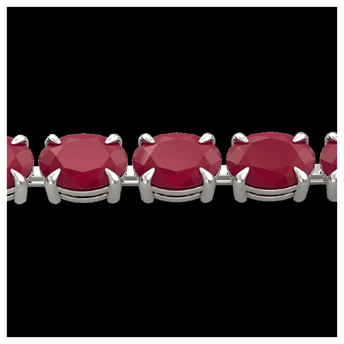 29 ctw Ruby Eternity Bracelet 14K White Gold -: REF-180X2R - SKU:23393 ---- 29 ctw Ruby Eternity Bracelet 14K White Gold Designer Brand Luxury Jewelry, made in the USA Suggested Retail Price: $13,850 Factory offers perfect factory sizing, for all r
