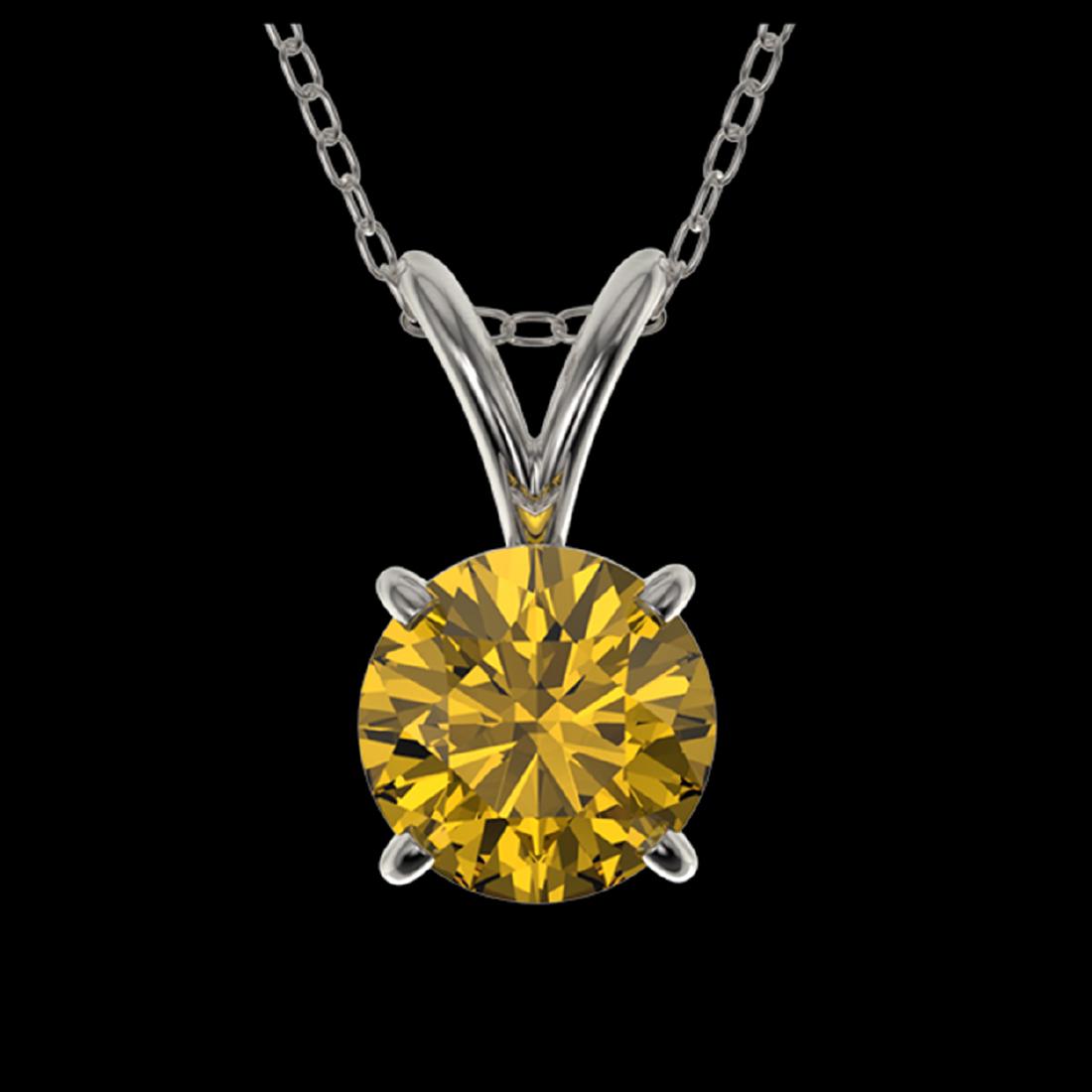 0.75 ctw Intense Yellow Diamond Necklace 10K White Gold: REF-100W5H - SKU:33180 ---- 0.75 ctw Intense Yellow Diamond Necklace 10K White Gold Designer Brand Luxury Jewelry, made in the USA Suggested Retail Price: $7,350 Factory offers perfect factory sizing,