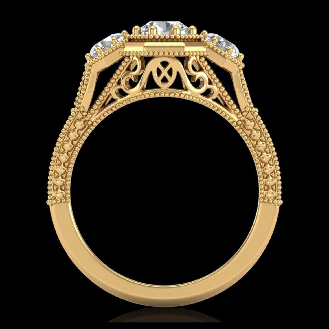 1.05 ctw VS/SI Diamond Solitaire Art Deco 3 Stone Ring: REF-200A2V - SKU:37102 ---- 1.05 ctw VS/SI Diamond Solitaire Art Deco 3 Stone Ring 18K Yellow Gold Designer Brand Luxury Jewelry, made in the USA Suggested Retail Price: $11,000 Factory offers perfect