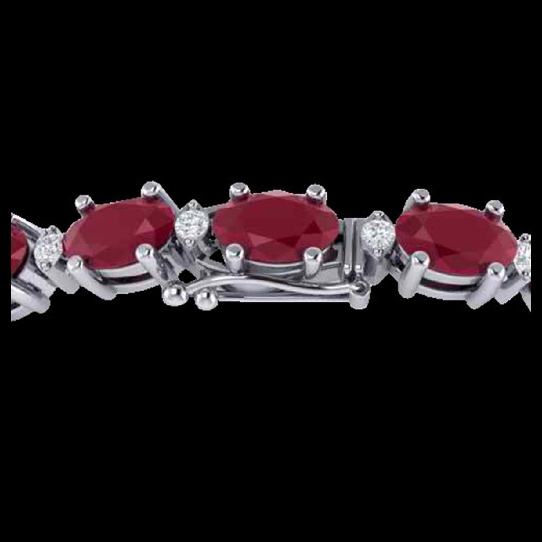 23.5 ctw Ruby & VS/SI Diamond Eternity Bracelet 10K: REF-143N6A - SKU:29375 ---- 23.5 ctw Ruby & VS/SI Diamond Eternity Bracelet 10K White Gold Designer Brand Luxury Jewelry, made in the USA Suggested Retail Price: $11,050 Factory offers perfect factory
