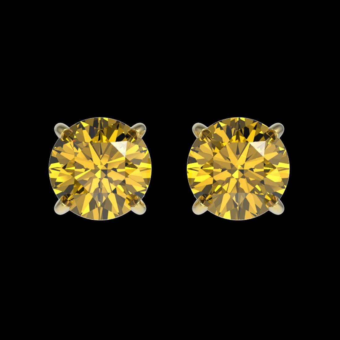 1.08 ctw Intense Yellow Diamond Stud Earrings 10K: REF-116V3Y - SKU:36599 ---- 1.08 ctw Intense Yellow Diamond Stud Earrings 10K Yellow Gold Designer Brand Luxury Jewelry, made in the USA Suggested Retail Price: $5,450 Factory offers perfect factory s