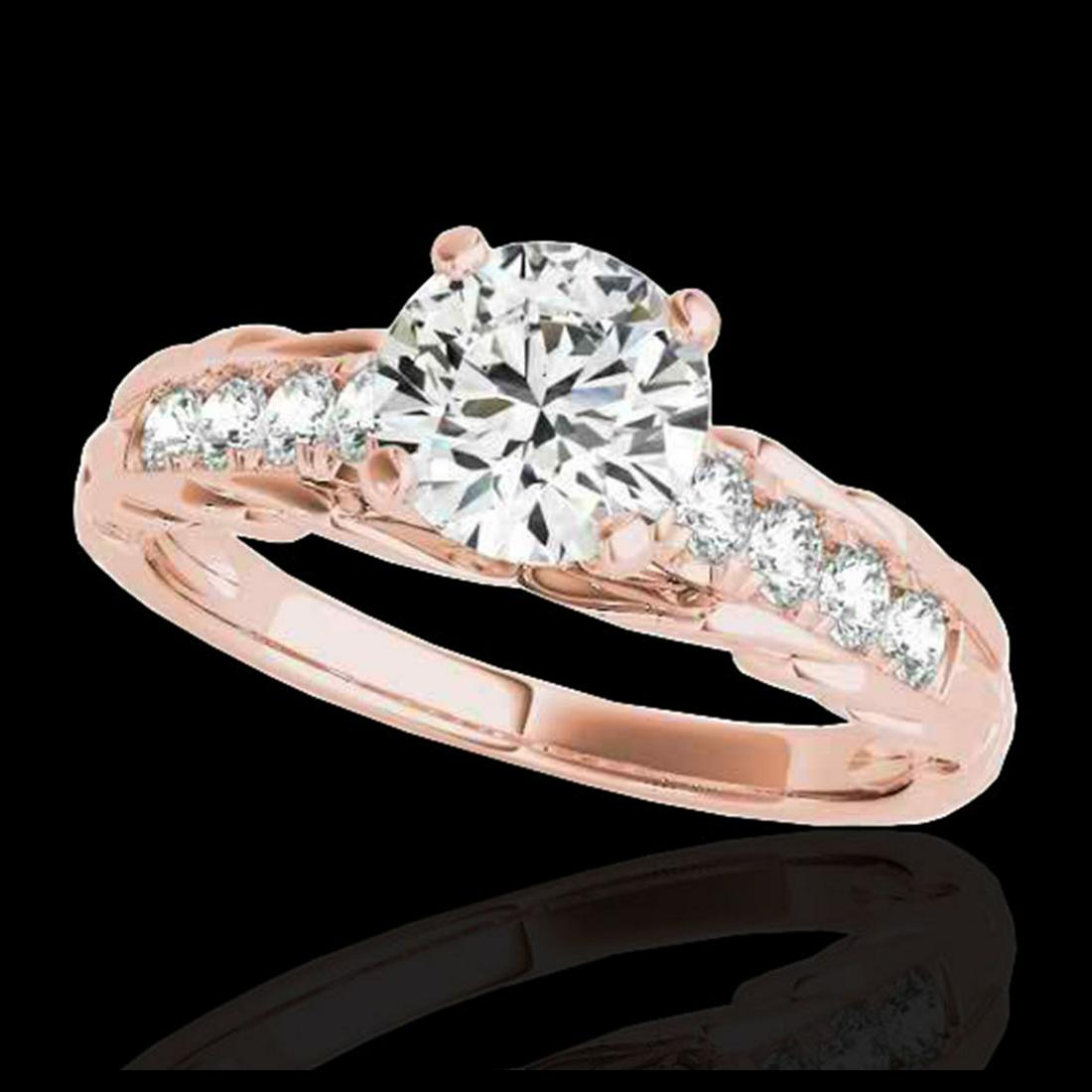 1.20 ctw H-SI/I Diamond Solitaire Ring 10K Rose Gold -: REF-118M6F - SKU:34935 ---- 1.20 ctw H-SI/I Diamond Solitaire Ring 10K Rose Gold Designer Brand Luxury Jewelry, made in the USA Suggested Retail Price: $8,700 Factory offers perfect factory sizing, fo