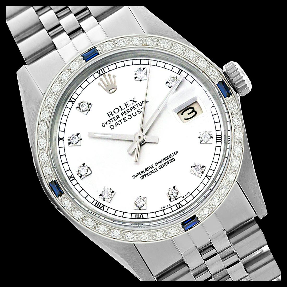 Rolex Ladies Stainless Steel, Diam Dial & Diam/Sapphire: REF-426W5H ---- Rolex Ladies Stainless Steel, Diam Dial & Diam/Sapphire Bezel, Sapphire Crystal This watch is in Excellent Condition. Newly serviced & Polished to Factory specifications. Prepetual, Se