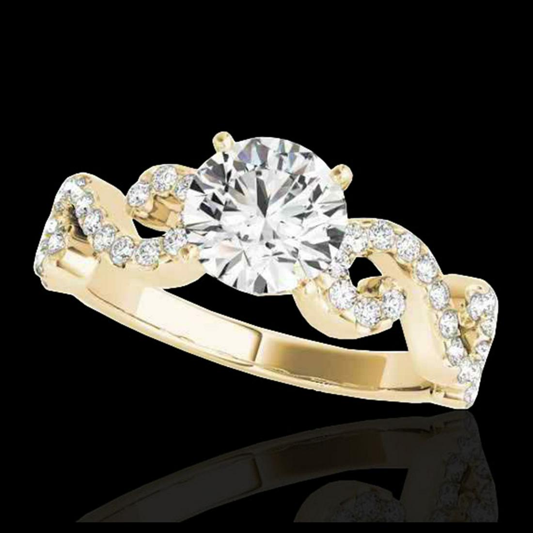 1.40 ctw H-SI/I Diamond Solitaire Ring 10K Yellow Gold: REF-163M6F - SKU:35243 ---- 1.40 ctw H-SI/I Diamond Solitaire Ring 10K Yellow Gold Designer Brand Luxury Jewelry, made in the USA Suggested Retail Price: $12,000 Factory offers perfect factory sizing,