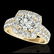 2.5 ctw H-SI/I Diamond Solitaire Halo Ring 10K Yellow