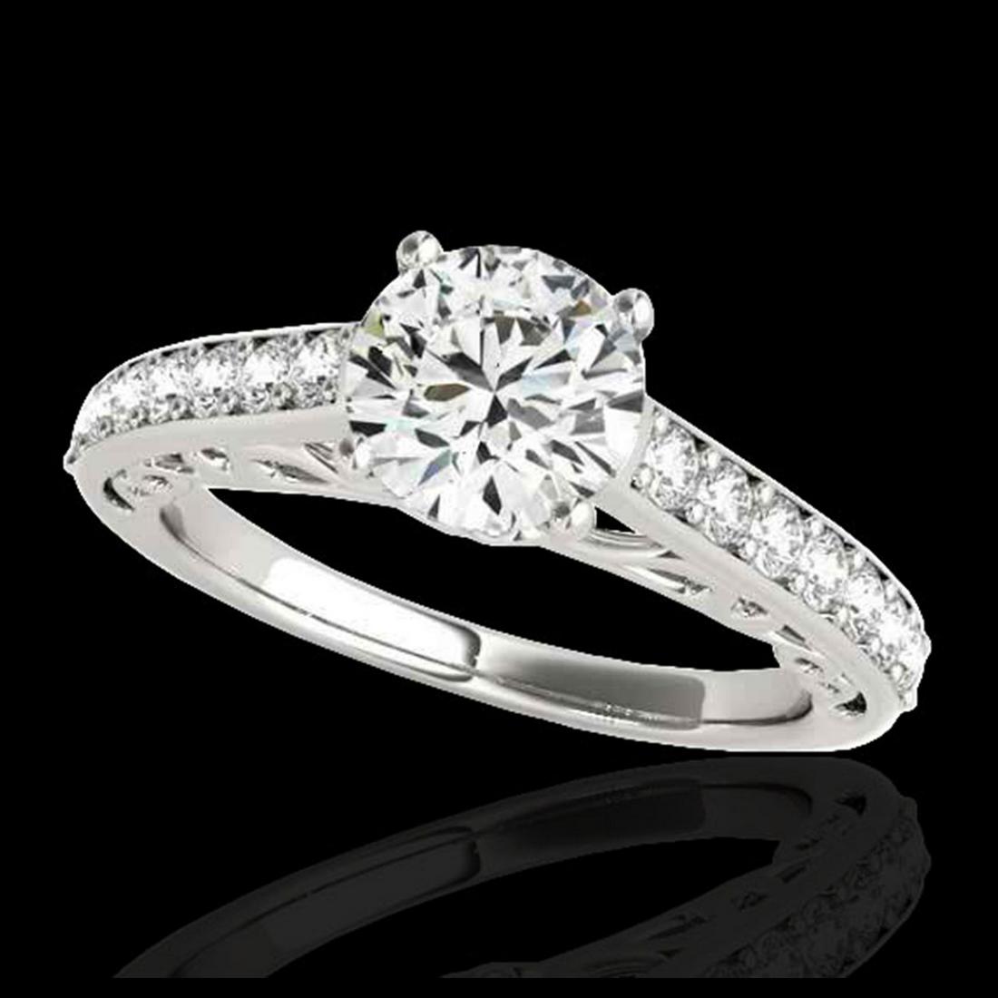 1.65 ctw H-SI/I Diamond Solitaire Ring 10K White Gold -: REF-245Y5X - SKU:35023 ---- 1.65 ctw H-SI/I Diamond Solitaire Ring 10K White Gold Designer Brand Luxury Jewelry, made in the USA Suggested Retail Price: $18,000 Factory offers perfect factory sizing, 