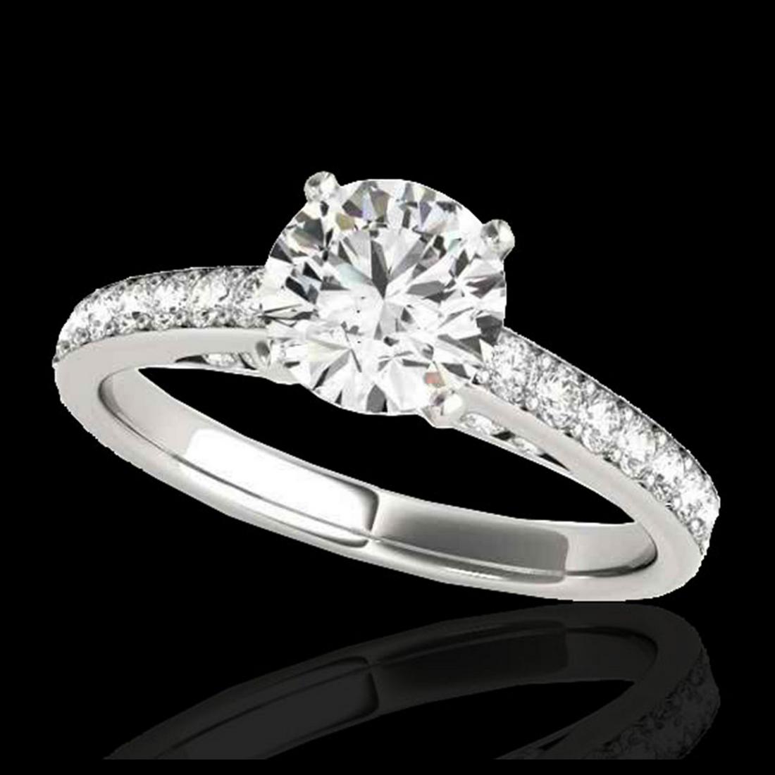 1.50 ctw H-SI/I Diamond Solitaire Ring 10K White Gold -: REF-184K3W - SKU:34862 ---- 1.50 ctw H-SI/I Diamond Solitaire Ring 10K White Gold Designer Brand Luxury Jewelry, made in the USA Suggested Retail Price: $14,850 Factory offers perfect factory sizing, 