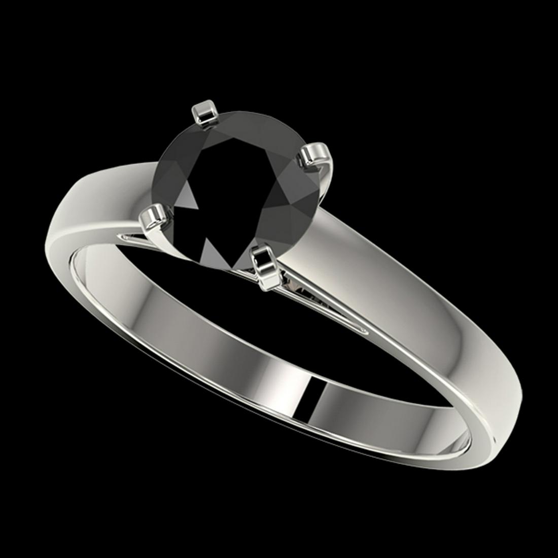 1.25 ctw Fancy Black Diamond Solitaire Ring 10K White: REF-32K5W - SKU:33003 ---- 1.25 ctw Fancy Black Diamond Solitaire Ring 10K White Gold Designer Brand Luxury Jewelry, made in the USA Suggested Retail Price: $1,500 Factory offers perfect factory sizin