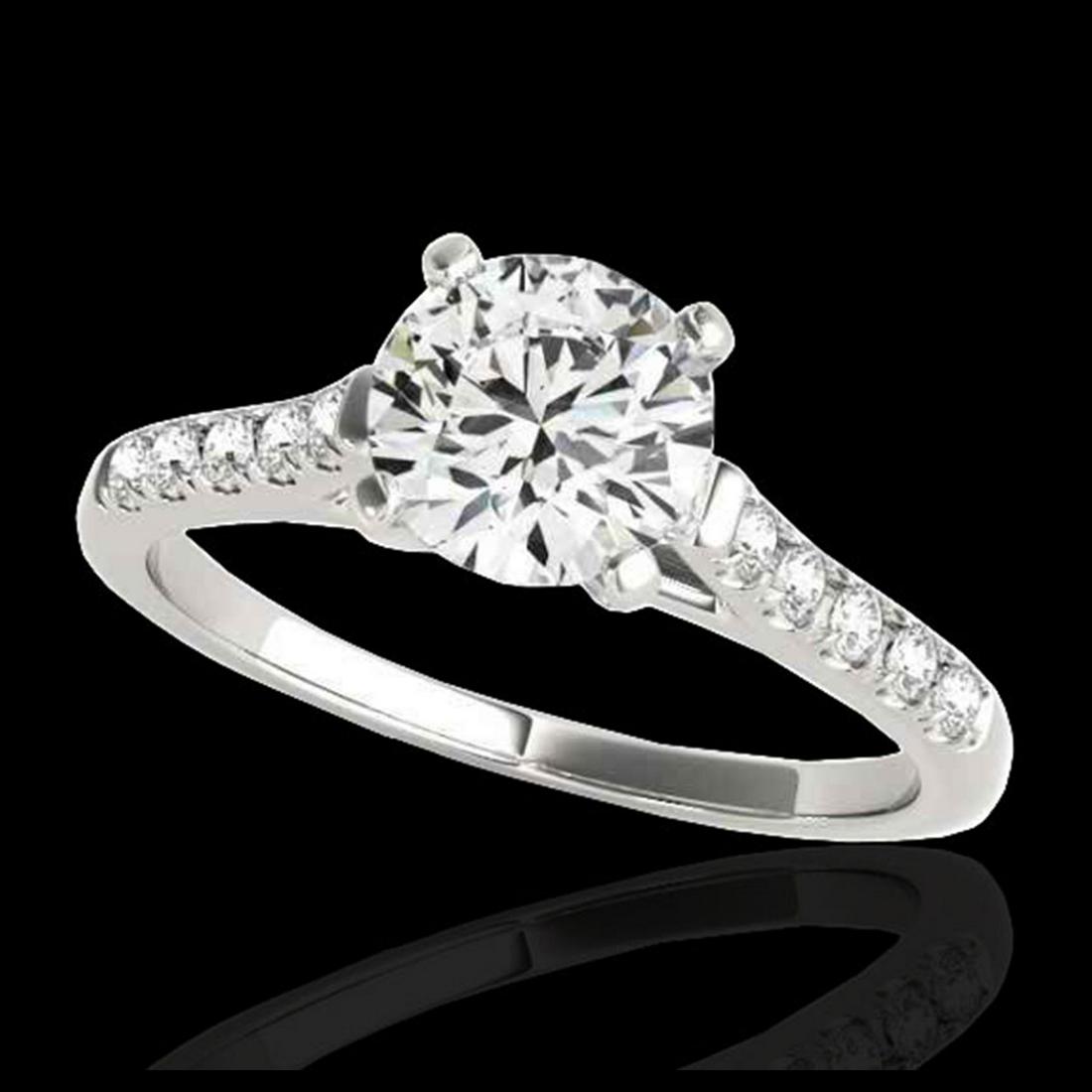 1.45 ctw H-SI/I Diamond Solitaire Ring 10K White Gold -: REF-245N5A - SKU:34979 ---- 1.45 ctw H-SI/I Diamond Solitaire Ring 10K White Gold Designer Brand Luxury Jewelry, made in the USA Suggested Retail Price: $18,000 Factory offers perfect factory sizing, 