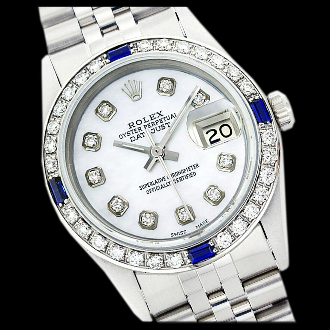Rolex Ladies Stainless Steel, Diam Dial & Diam/Sapphire: REF-426K6T ---- Rolex Ladies Stainless Steel, Diam Dial & Diam/Sapphire Bezel, Sapphire Crystal This watch is in Excellent Condition. Newly serviced & Polished to Factory specifications. Prepetual, Se
