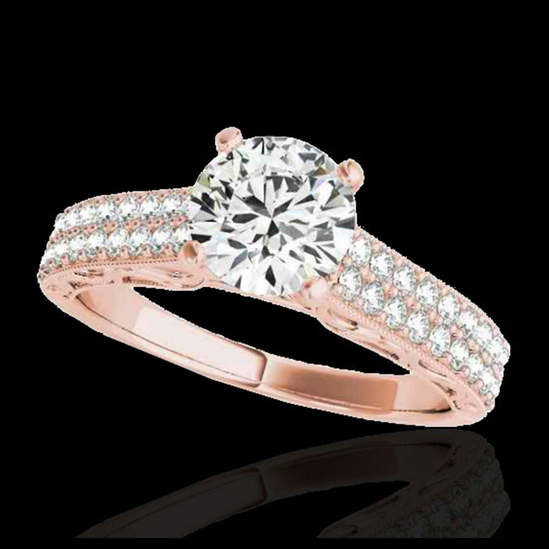 1.91 ctw H-SI/I Diamond Solitaire Ring 10K Rose Gold -: REF-264R8K - SKU:34703 ---- 1.91 ctw H-SI/I Diamond Solitaire Ring 10K Rose Gold Designer Brand Luxury Jewelry, made in the USA Suggested Retail Price: $19,400 Factory offers perfect factory sizing, f