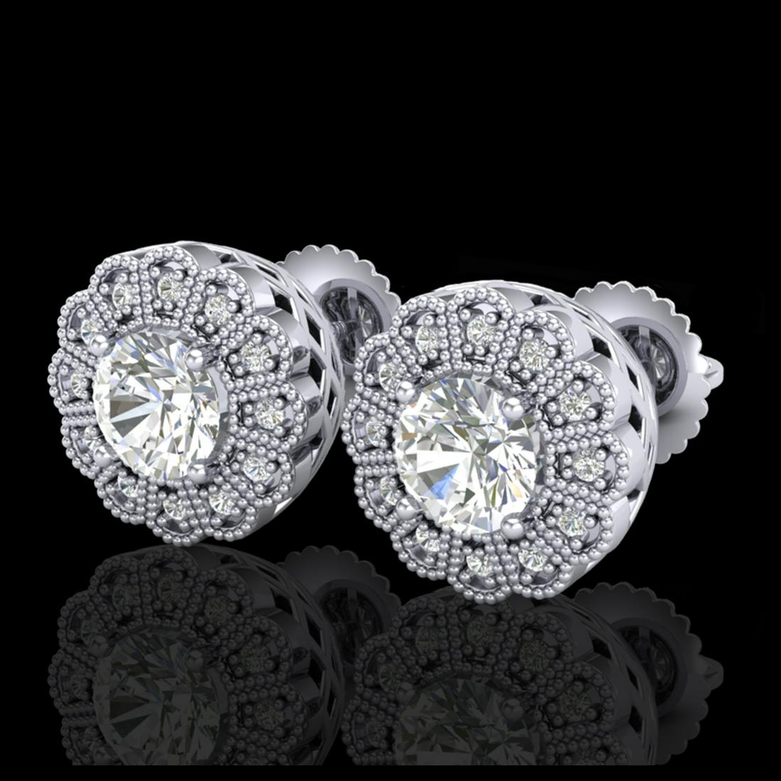 For Auction 1 32 Ctw Vs Si Diamond Solitaire Art Deco Stud