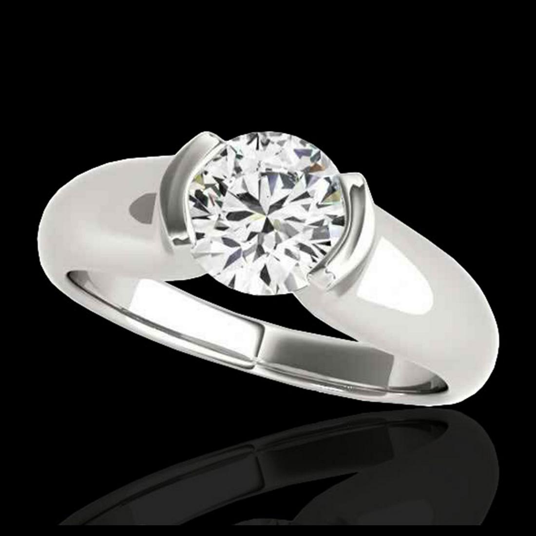 1 ctw H-SI/I Diamond Solitaire Ring 10K White Gold -: REF-155W5H - SKU:35173 ---- 1 ctw H-SI/I Diamond Solitaire Ring 10K White Gold Designer Brand Luxury Jewelry, made in the USA Suggested Retail Price: $12,550 Factory offers perfect factory sizing, for