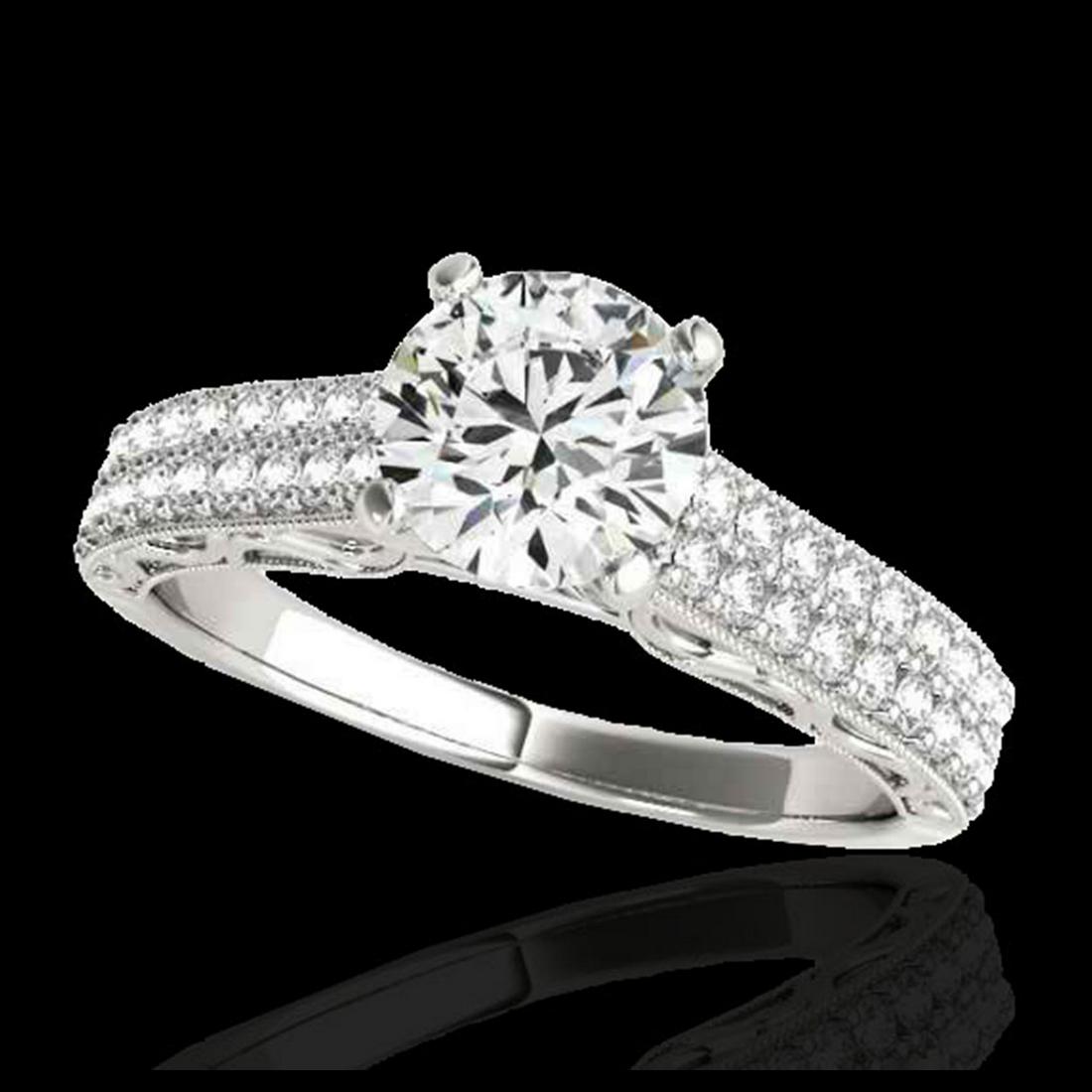 1.41 ctw H-SI/I Diamond Solitaire Ring 10K White Gold -: REF-197K7W - SKU:34693 ---- 1.41 ctw H-SI/I Diamond Solitaire Ring 10K White Gold Designer Brand Luxury Jewelry, made in the USA Suggested Retail Price: $15,950 Factory offers perfect factory sizing, 