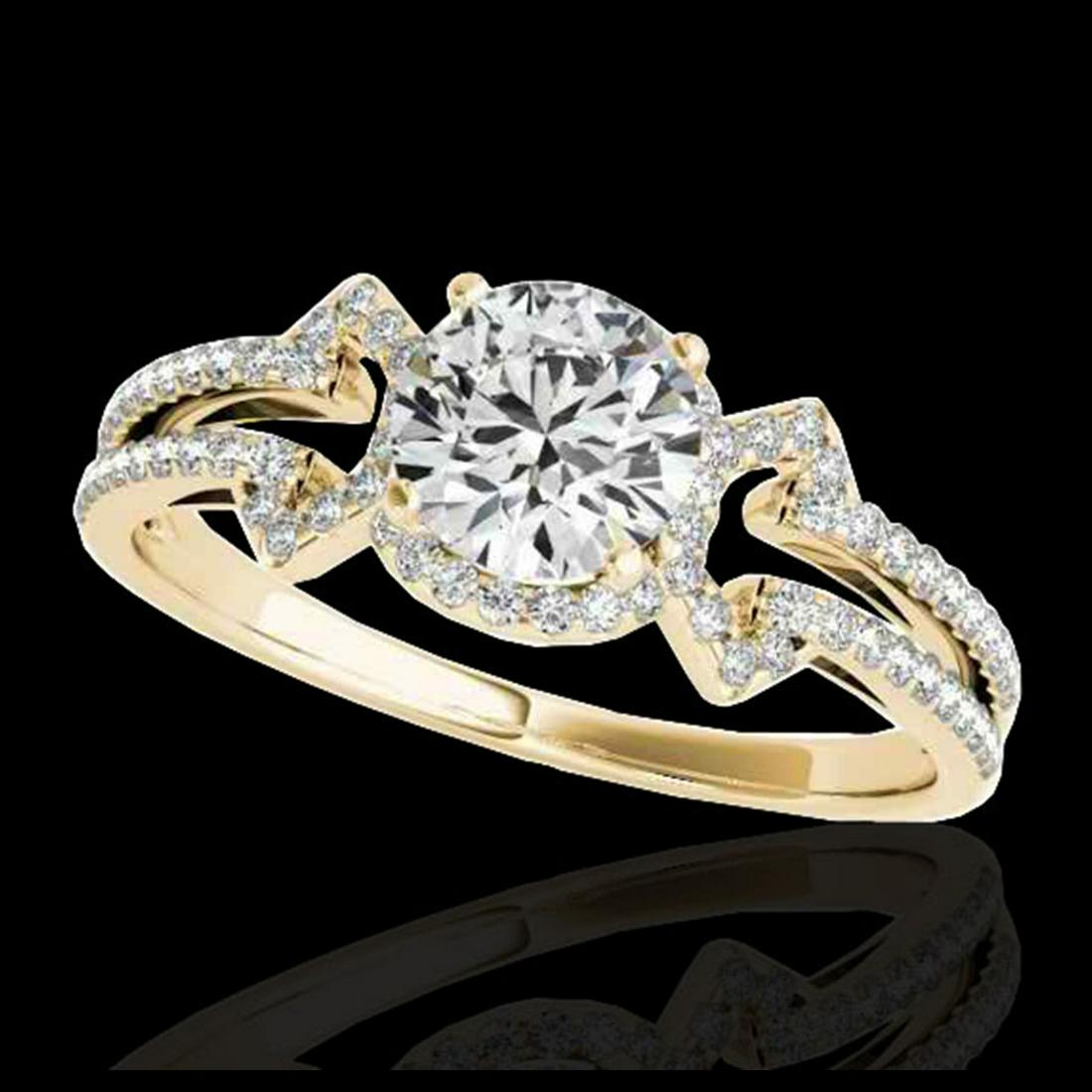 1.36 ctw H-SI/I Diamond Solitaire Ring 10K Yellow Gold: REF-126V8Y - SKU:35324 ---- 1.36 ctw H-SI/I Diamond Solitaire Ring 10K Yellow Gold Designer Brand Luxury Jewelry, made in the USA Suggested Retail Price: $10,250 Factory offers perfect factory sizing,