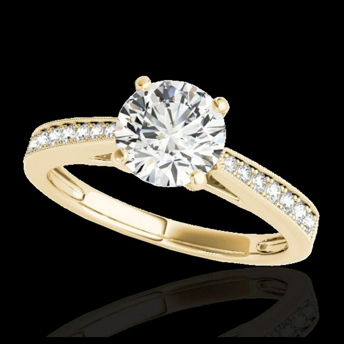 1.25 ctw H-SI/I Diamond Solitaire Ring 10K Yellow Gold: REF-188N2A - SKU:35007 ---- 1.25 ctw H-SI/I Diamond Solitaire Ring 10K Yellow Gold Designer Brand Luxury Jewelry, made in the USA Suggested Retail Price: $13,800 Factory offers perfect factory sizing,