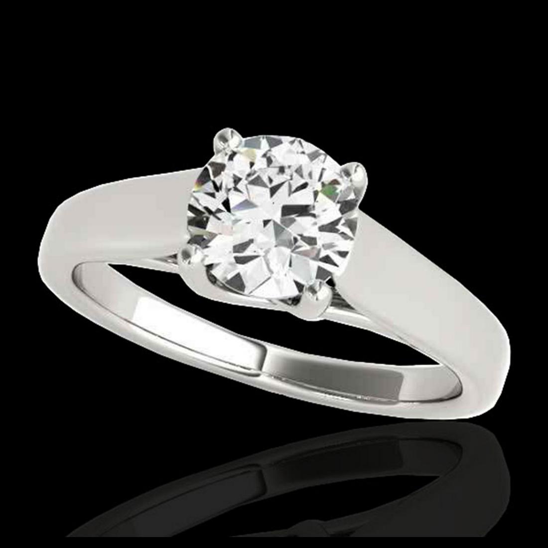 1 ctw H-SI/I Diamond Solitaire Ring 10K White Gold -: REF-103Y6X - SKU:35525 ---- 1 ctw H-SI/I Diamond Solitaire Ring 10K White Gold Designer Brand Luxury Jewelry, made in the USA Suggested Retail Price: $7,600 Factory offers perfect factory sizing, for 
