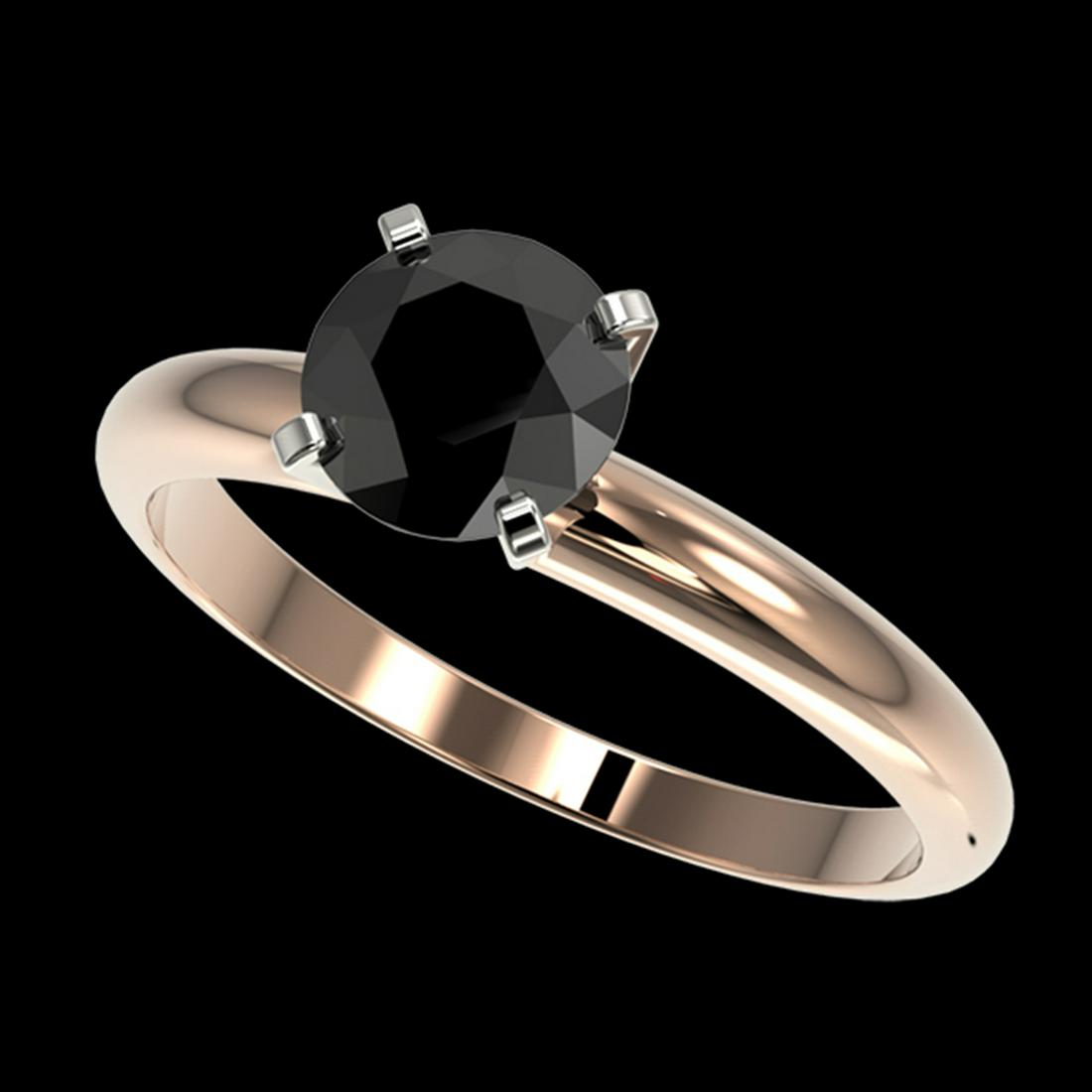 1.25 ctw Fancy Black Diamond Solitaire Ring 10K Rose: REF-32V5Y - SKU:32907 ---- 1.25 ctw Fancy Black Diamond Solitaire Ring 10K Rose Gold Designer Brand Luxury Jewelry, made in the USA Suggested Retail Price: $1,500 Factory offers perfect factory sizing