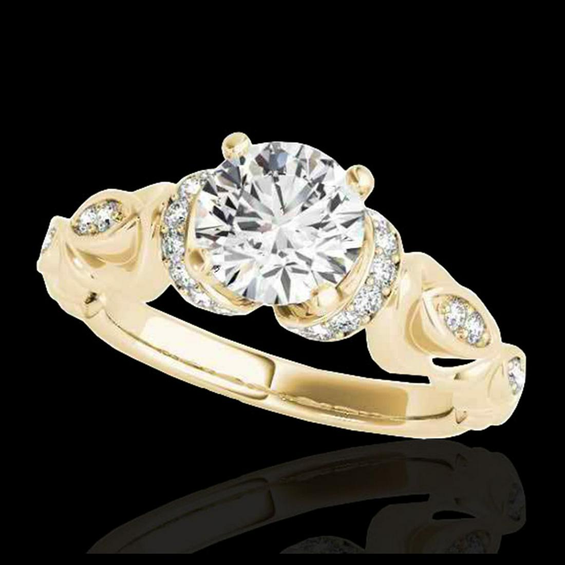 1.20 ctw H-SI/I Diamond Solitaire Ring 10K Yellow Gold: REF-121M4F - SKU:34677 ---- 1.20 ctw H-SI/I Diamond Solitaire Ring 10K Yellow Gold Designer Brand Luxury Jewelry, made in the USA Suggested Retail Price: $8,900 Factory offers perfect factory sizing, 