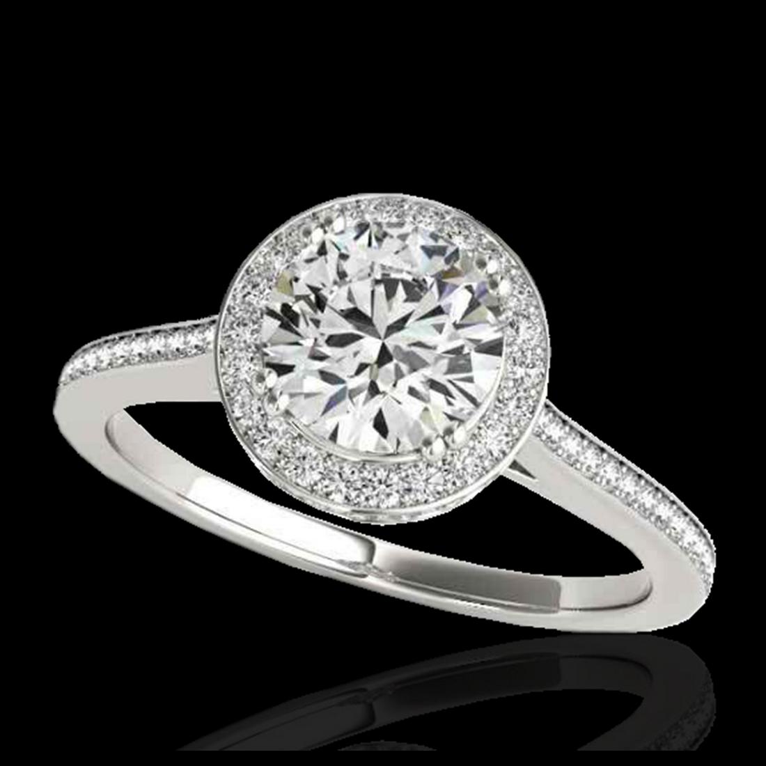1.55 ctw H-SI/I Diamond Solitaire Halo Ring 10K White: REF-188R2K - SKU:33526 ---- 1.55 ctw H-SI/I Diamond Solitaire Halo Ring 10K White Gold Designer Brand Luxury Jewelry, made in the USA Suggested Retail Price: $13,800 Factory offers perfect factory siz