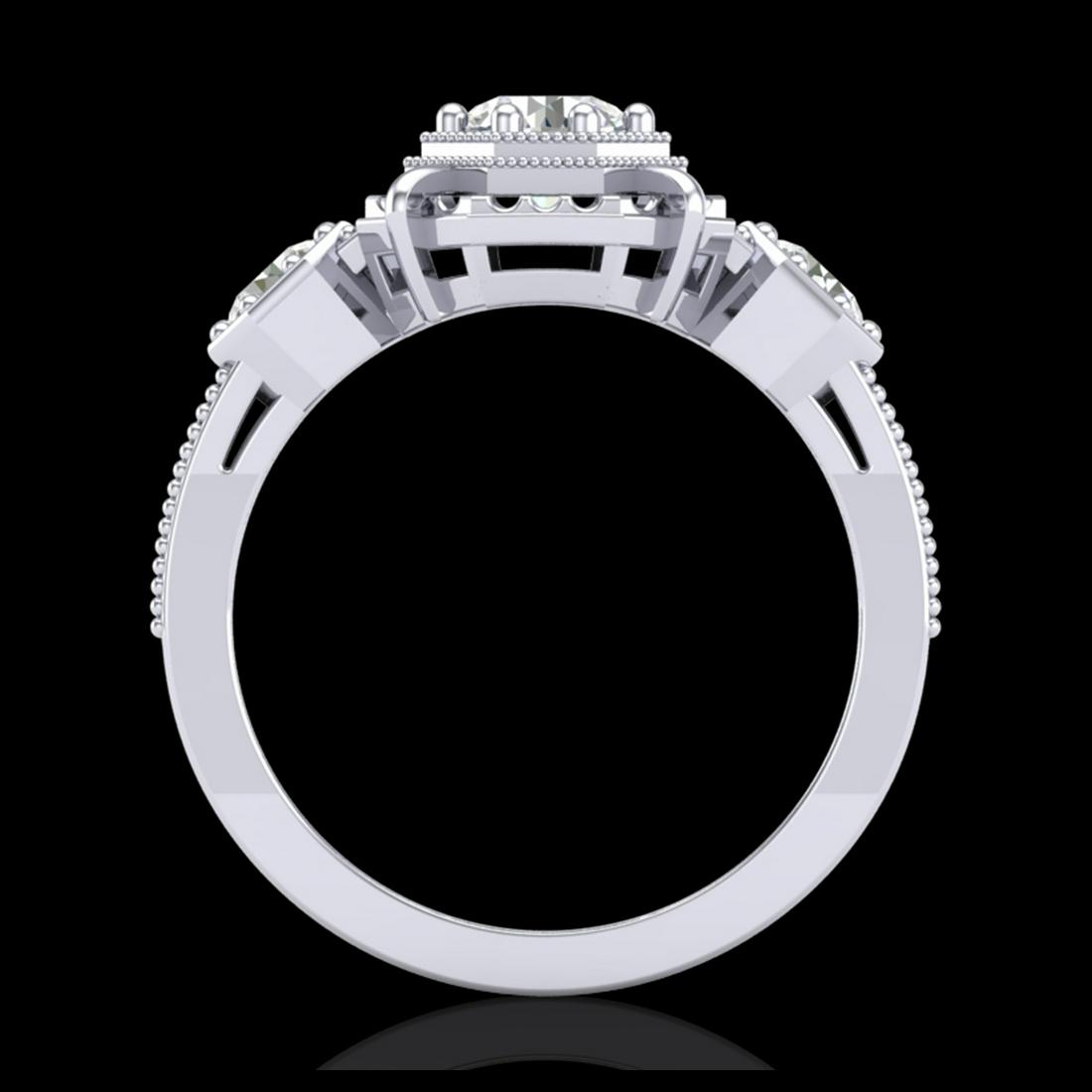 1.01 ctw VS/SI Diamond Solitaire Art Deco 3 Stone Ring: REF-170X9R - SKU:36881 ---- 1.01 ctw VS/SI Diamond Solitaire Art Deco 3 Stone Ring 18K White Gold Designer Brand Luxury Jewelry, made in the USA Suggested Retail Price: $9,400 Factory offers perfect f