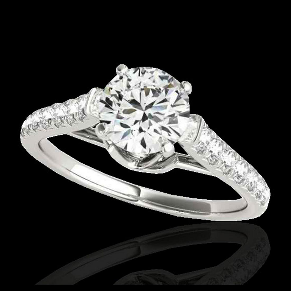 1.46 ctw H-SI/I Diamond Solitaire Ring 10K White Gold -: REF-182R7K - SKU:34961 ---- 1.46 ctw H-SI/I Diamond Solitaire Ring 10K White Gold Designer Brand Luxury Jewelry, made in the USA Suggested Retail Price: $13,400 Factory offers perfect factory sizing, 