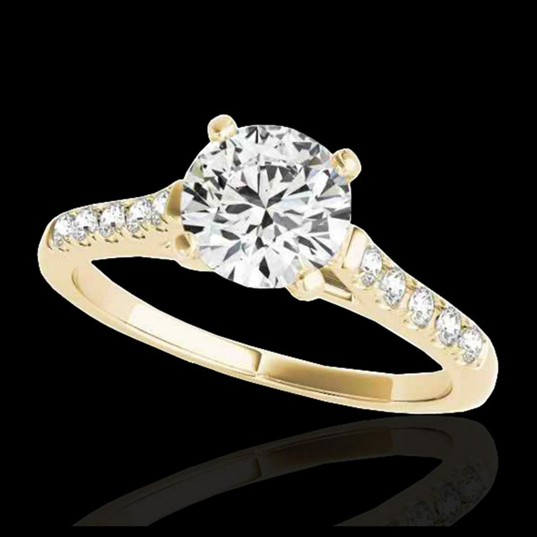 1.20 ctw H-SI/I Diamond Solitaire Ring 10K Yellow Gold: REF-190W9H - SKU:34972 ---- 1.20 ctw H-SI/I Diamond Solitaire Ring 10K Yellow Gold Designer Brand Luxury Jewelry, made in the USA Suggested Retail Price: $14,000 Factory offers perfect factory sizing,