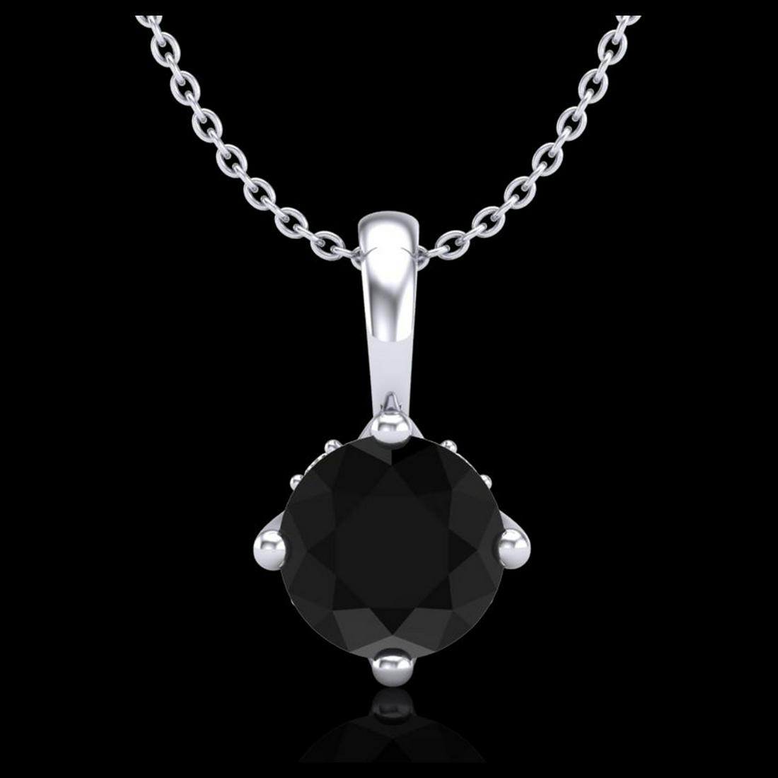 0.82 ctw Fancy Black Diamond Art Deco Stud Necklace 18K: REF-63M6F - SKU:37800 ---- 0.82 ctw Fancy Black Diamond Art Deco Stud Necklace 18K White Gold Designer Brand Luxury Jewelry, made in the USA Suggested Retail Price: $3,850 Factory offers perfect facto