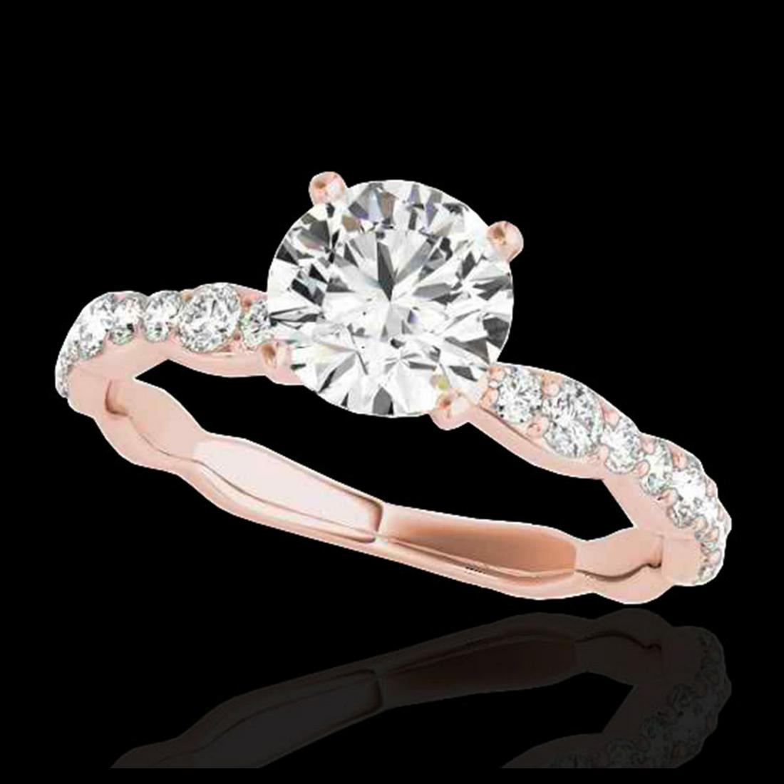 1.40 ctw H-SI/I Diamond Solitaire Ring 10K Rose Gold -: REF-117N3A - SKU:34872 ---- 1.40 ctw H-SI/I Diamond Solitaire Ring 10K Rose Gold Designer Brand Luxury Jewelry, made in the USA Suggested Retail Price: $8,600 Factory offers perfect factory sizing, fo
