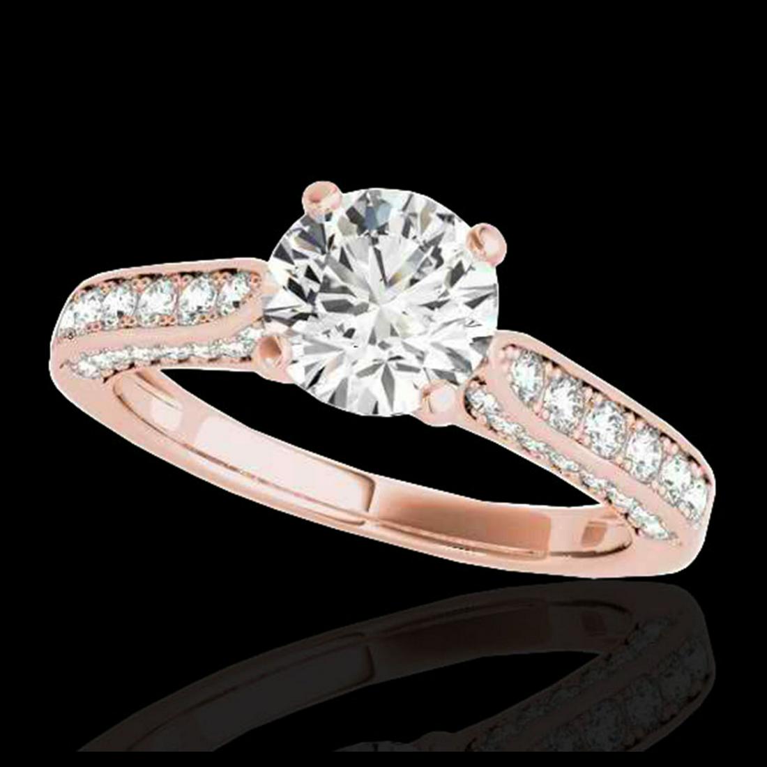1.60 ctw H-SI/I Diamond Solitaire Ring 10K Rose Gold -: REF-197F7N - SKU:34917 ---- 1.60 ctw H-SI/I Diamond Solitaire Ring 10K Rose Gold Designer Brand Luxury Jewelry, made in the USA Suggested Retail Price: $14,500 Factory offers perfect factory sizing, f