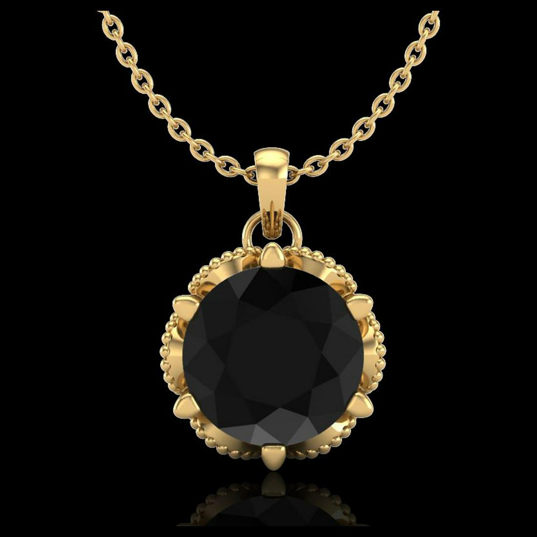 1.36 ctw Fancy Black Diamond Art Deco Stud Necklace 18K: REF-85Y5X - SKU:38103 ---- 1.36 ctw Fancy Black Diamond Art Deco Stud Necklace 18K Yellow Gold Designer Brand Luxury Jewelry, made in the USA Suggested Retail Price: $5,150 Factory offers perfect fact
