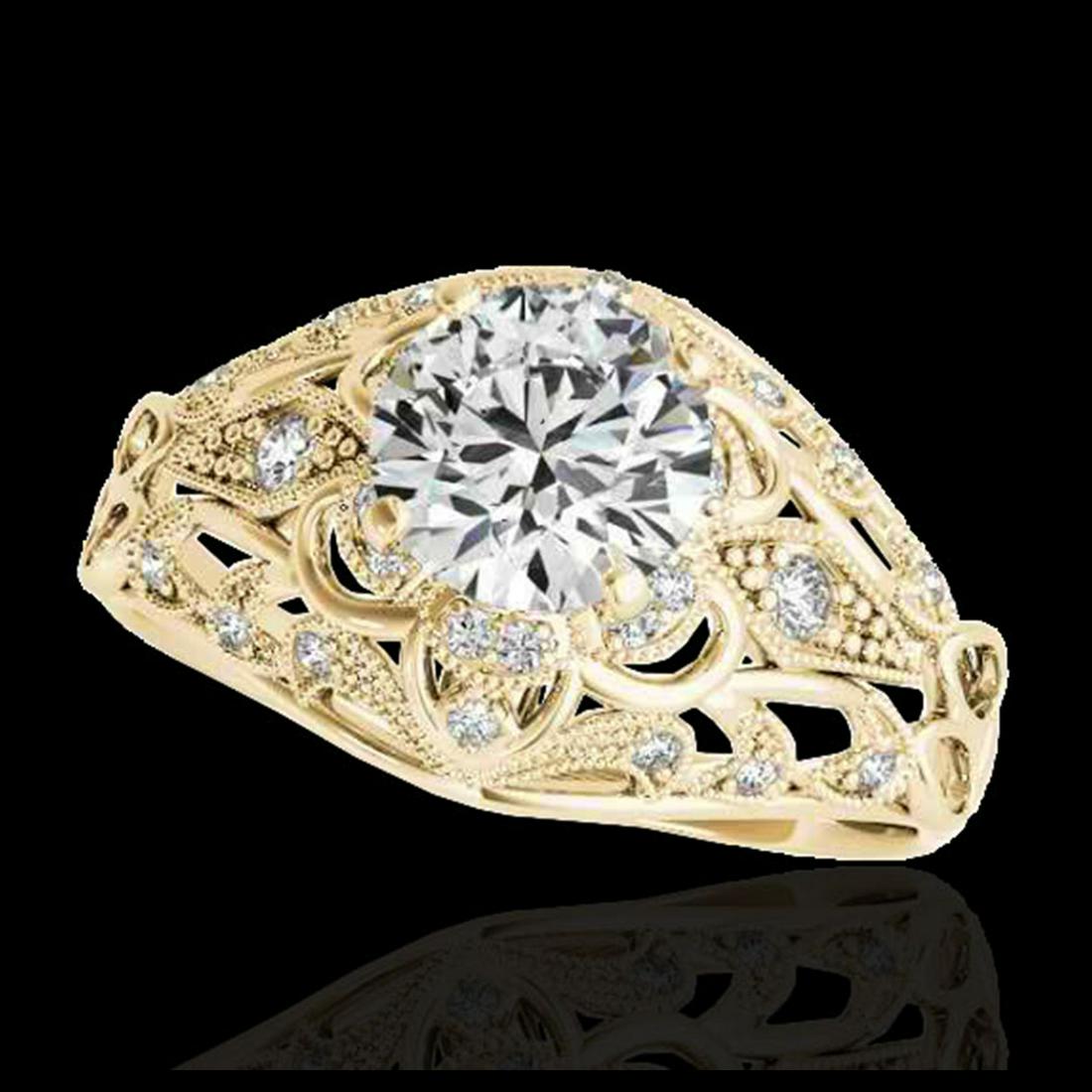 1.36 ctw H-SI/I Diamond Solitaire Ring 10K Yellow Gold: REF-129F5N - SKU:34713 ---- 1.36 ctw H-SI/I Diamond Solitaire Ring 10K Yellow Gold Designer Brand Luxury Jewelry, made in the USA Suggested Retail Price: $10,450 Factory offers perfect factory sizing,