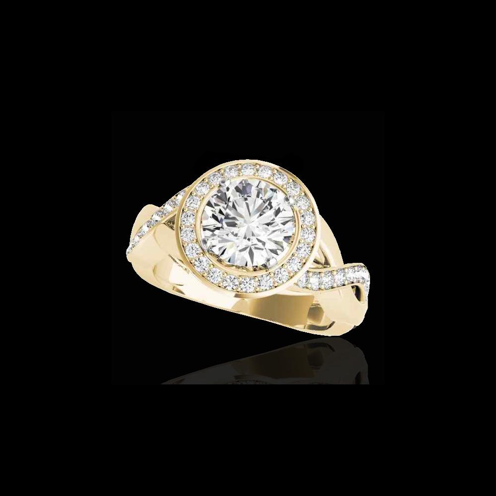 1.75 ctw Certified Diamond Solitaire Halo Ring 10K: REF-218K2R - SKU: 33269 ---- 1.75 ctw Certified Diamond Solitaire Halo Ring 10K Yellow Gold Designer Brand Luxury Jewelry, made in the USA Suggested Retail Price: $16,000 Factory offers perfect factor