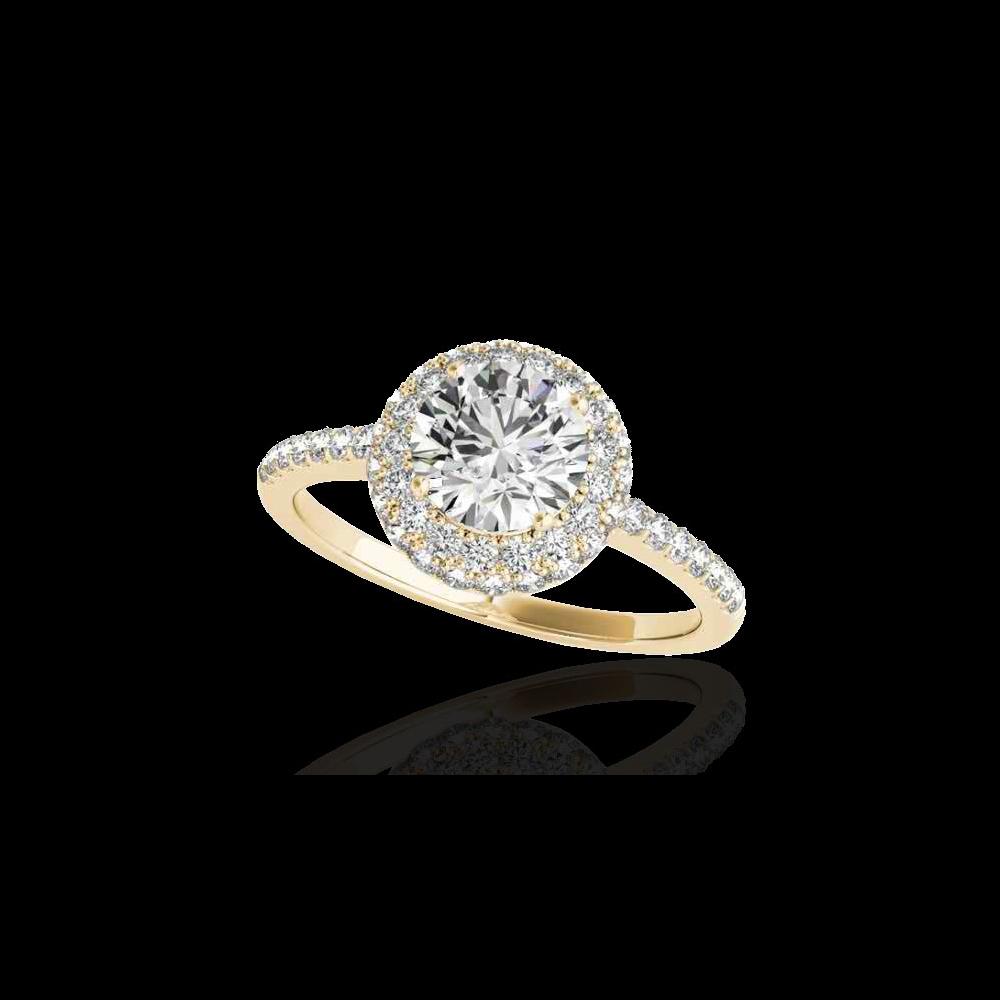 2.15 ctw Certified Diamond Solitaire Halo Ring 10K: REF-347H7W - SKU: 33681 ---- 2.15 ctw Certified Diamond Solitaire Halo Ring 10K Yellow Gold Designer Brand Luxury Jewelry, made in the USA Suggested Retail Price: $25,500 Factory offers perfect factor