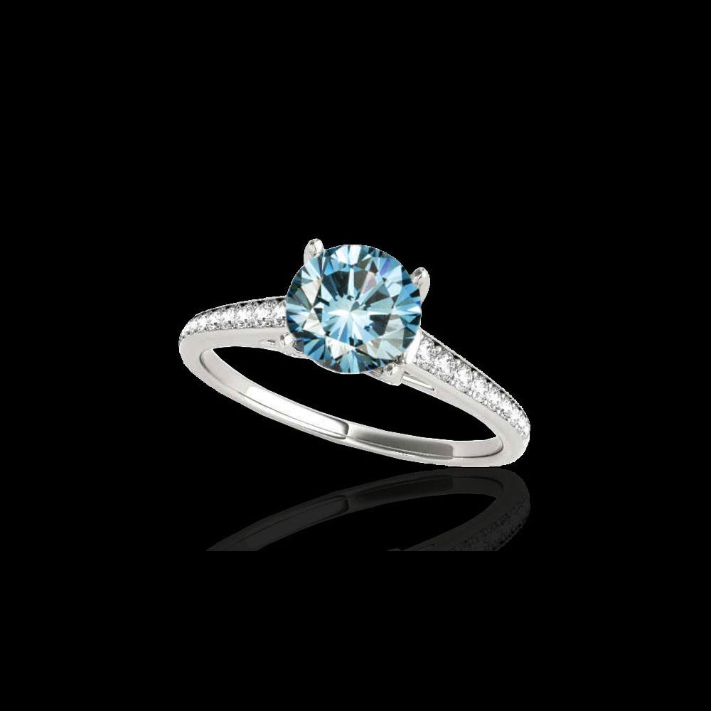 1.5 ctw SI Certified Fancy Blue Diamond Solitaire Ring: REF-132N3F - SKU: 34849 ---- 1.5 ctw SI Certified Fancy Blue Diamond Solitaire Ring 10K White Gold Designer Brand Luxury Jewelry, made in the USA Suggested Retail Price: $10,650 Factory offers perfect