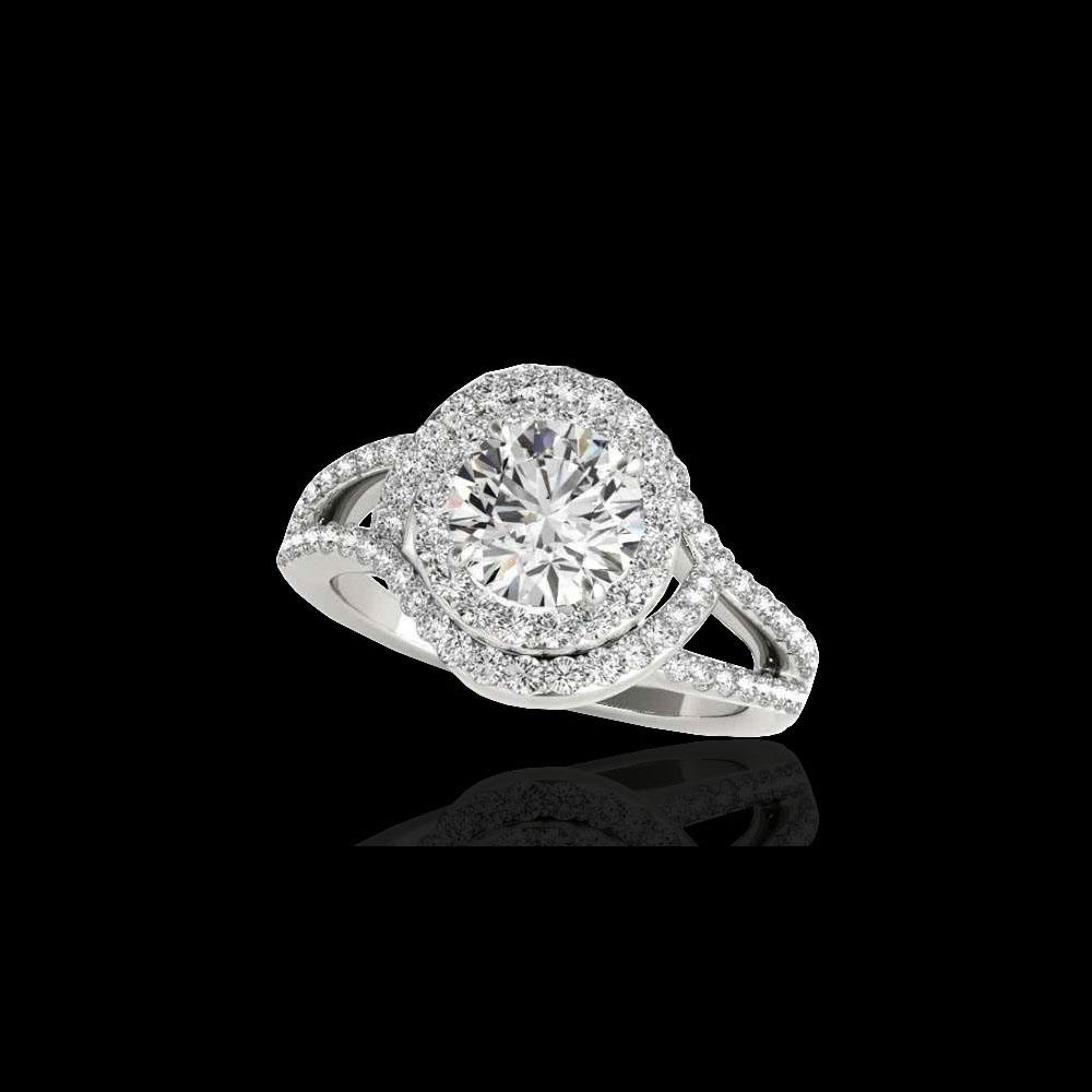 1.9 ctw Certified Diamond Solitaire Halo Ring 10K White: REF-218M2H - SKU: 34387 ---- 1.9 ctw Certified Diamond Solitaire Halo Ring 10K White Gold Designer Brand Luxury Jewelry, made in the USA Suggested Retail Price: $16,000 Factory offers perfect factory 