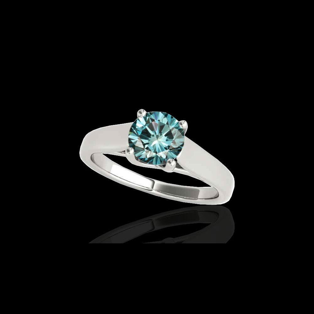 1 ctw SI Certified Fancy Blue Diamond Solitaire Ring: REF-103W6K - SKU: 35530 ---- 1 ctw SI Certified Fancy Blue Diamond Solitaire Ring 10K White Gold Designer Brand Luxury Jewelry, made in the USA Suggested Retail Price: $9,100 Factory offers perfect fa